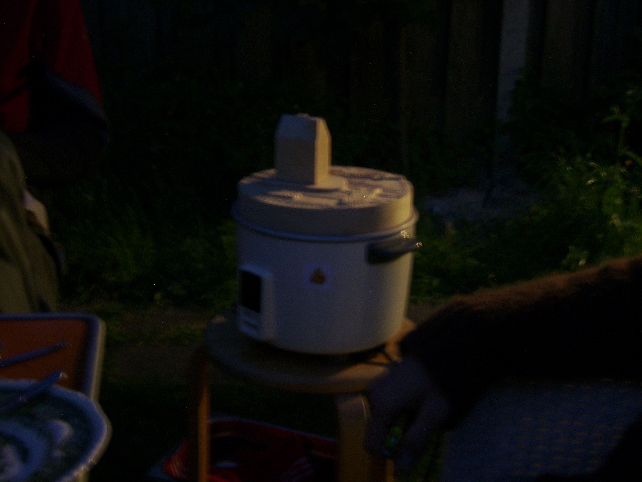 a cutlery set standing on a table