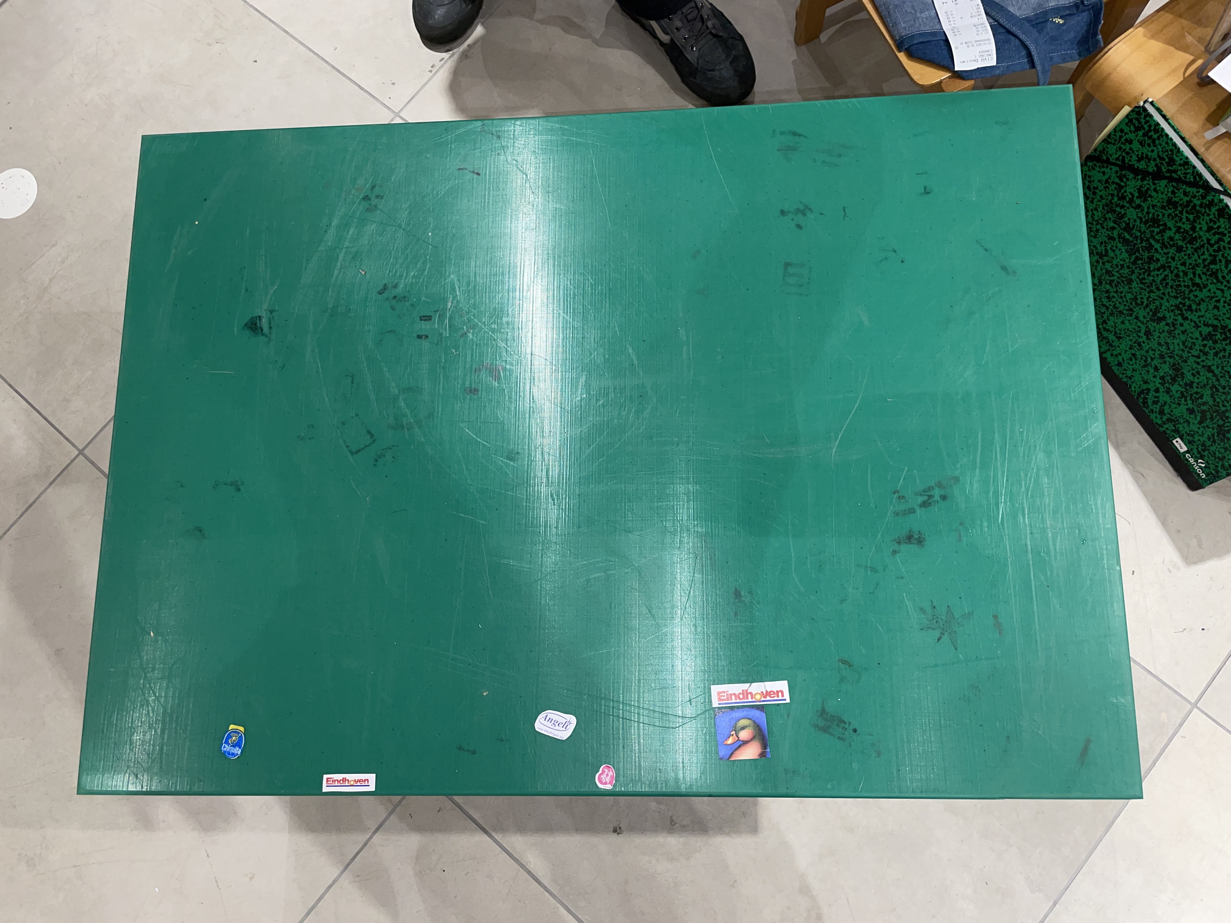 a cutlery set standing on a table